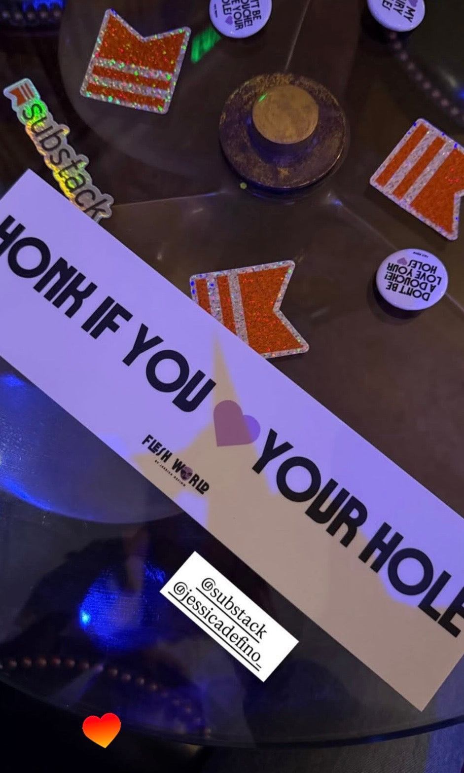 HONK IF YOU <3 YOUR HOLE Bumper Sticker